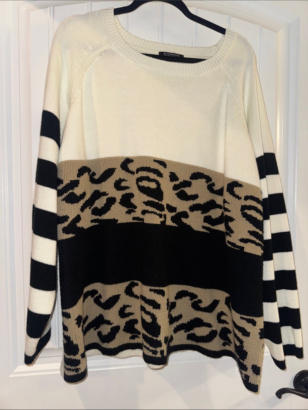 🐆 Bloomchic 26 Plus Mixed Media Sweater